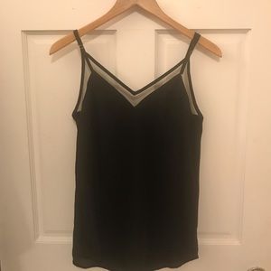 Black sheer mesh detail cami